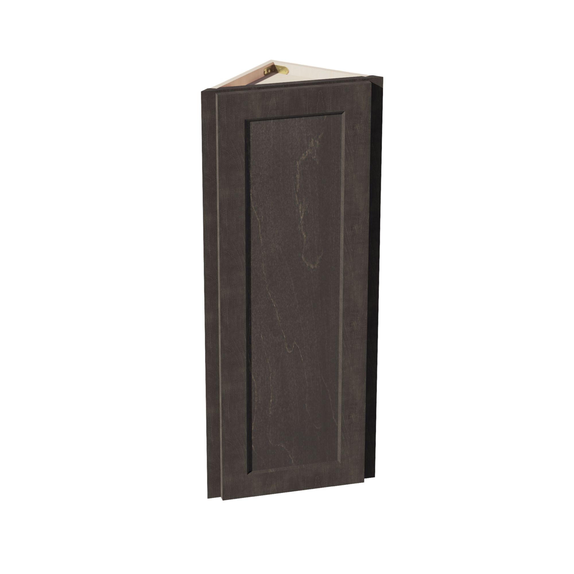 HG-WAE1242: Dark Gray Shaker 12"W x 42"H x 12"D 1 Door & 3 Shelves Wall Angle End Cabinet