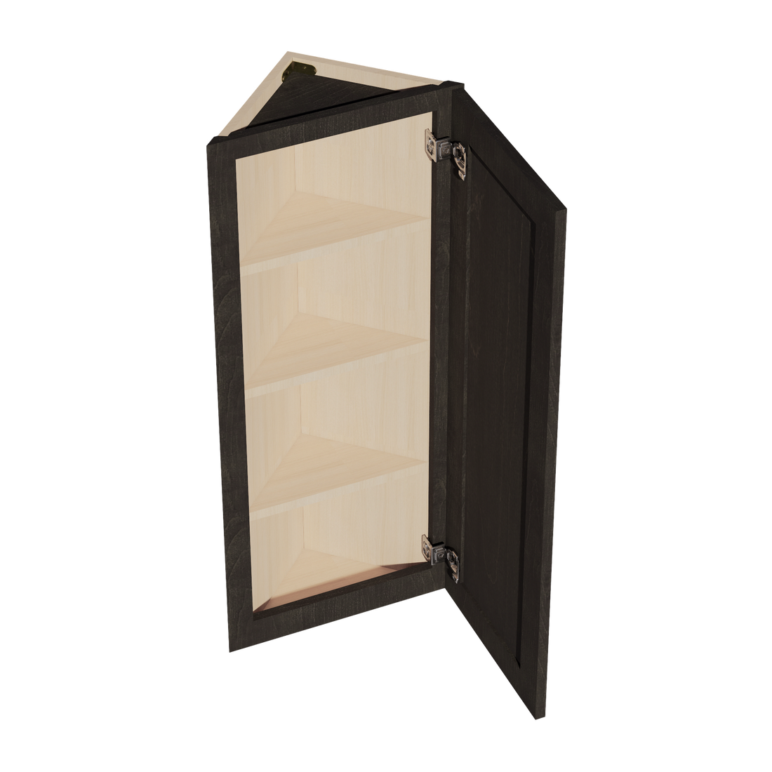 HG-WAE1242: Dark Gray Shaker 12"W x 42"H x 12"D 1 Door & 3 Shelves Wall Angle End Cabinet