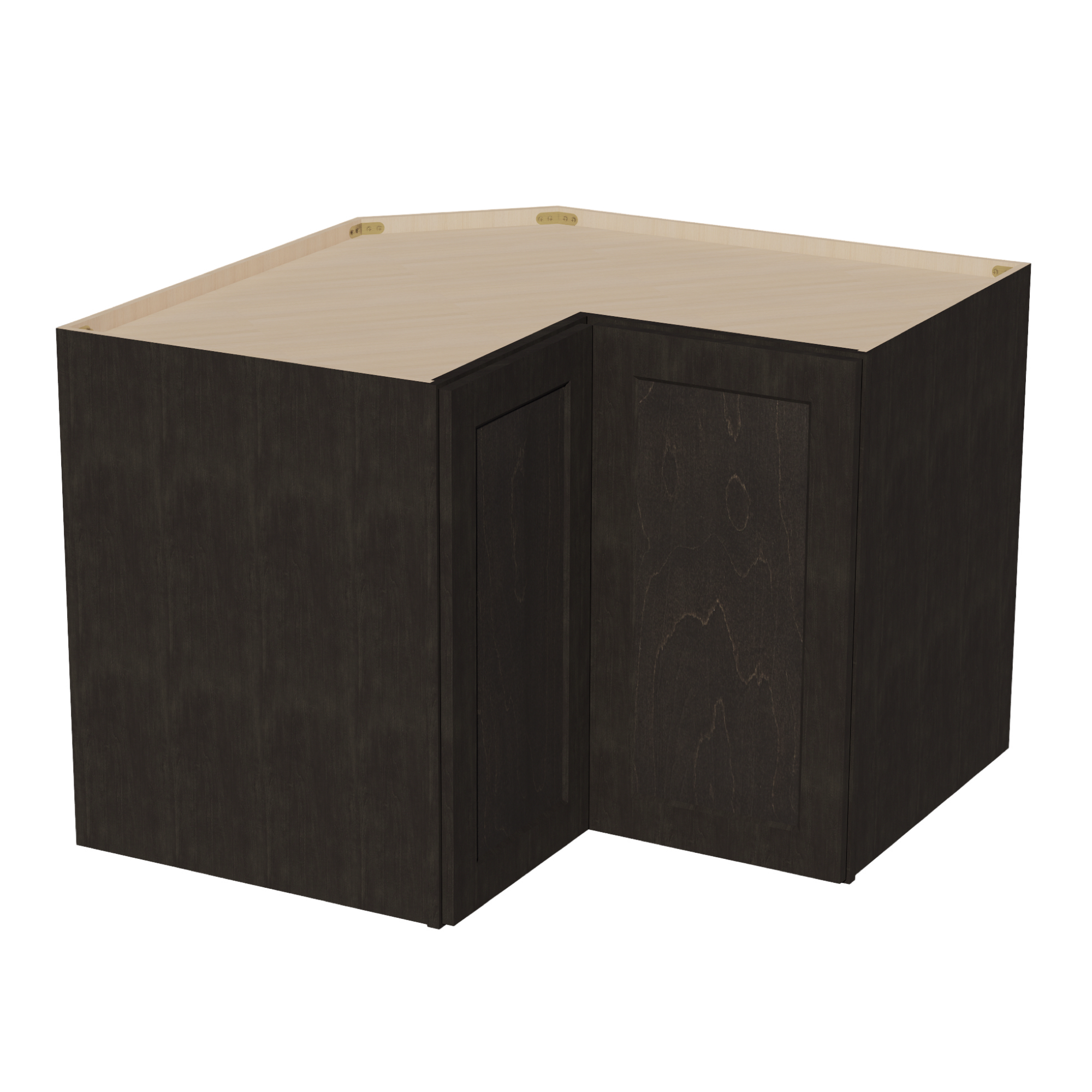 HG-WPC2430: Dark Gray Shaker 24"W x 30"H 1 Door & 2 Shelves Pie Cut Wall Corner Cabinet