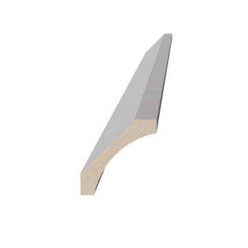 HLG-CM4: Light Gray Shaker 96"W x 2-1/2"H x 2-1/2"D Crown Molding