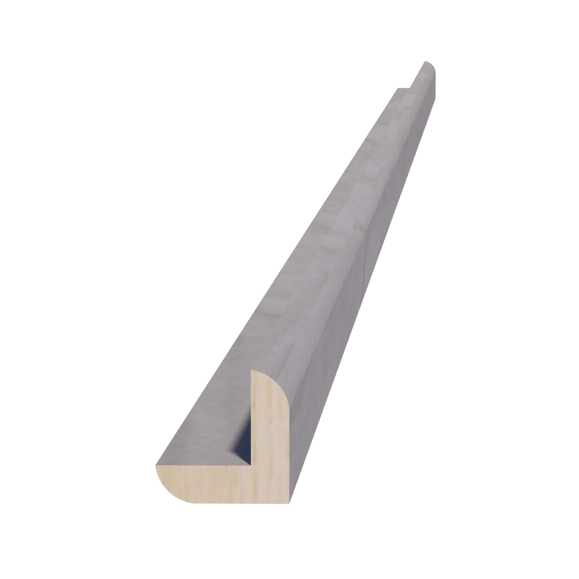 HLG-OCM8: Light Gray Shaker 96"W x 7/8"H x 7/8"D Outside Corner Molding