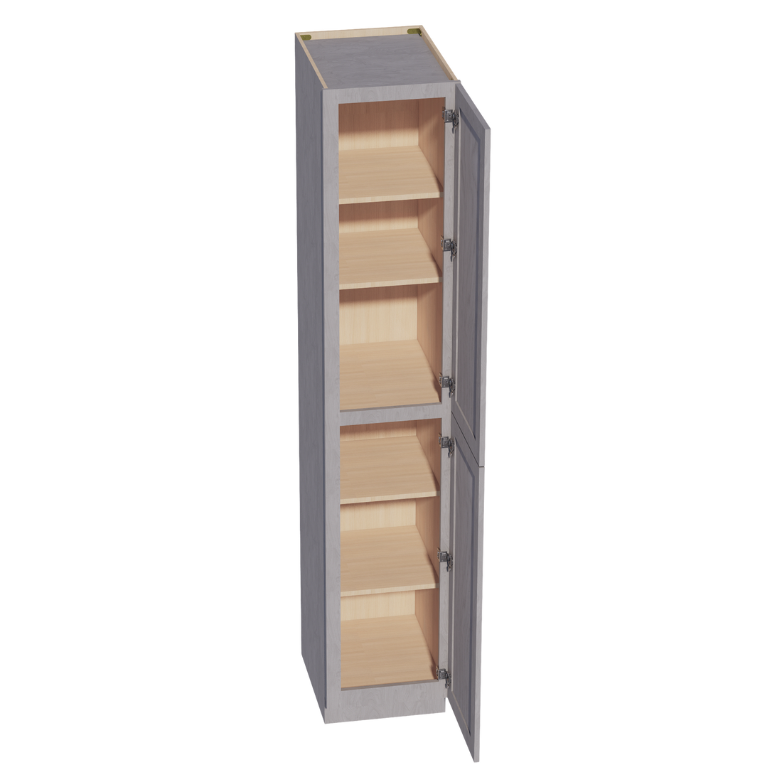 HLG-TP1896: Light Gray Shaker 18"W x 96"H x 24"D 2 Doors & 6 Shelves Tall Shelf Pantry Cabinets