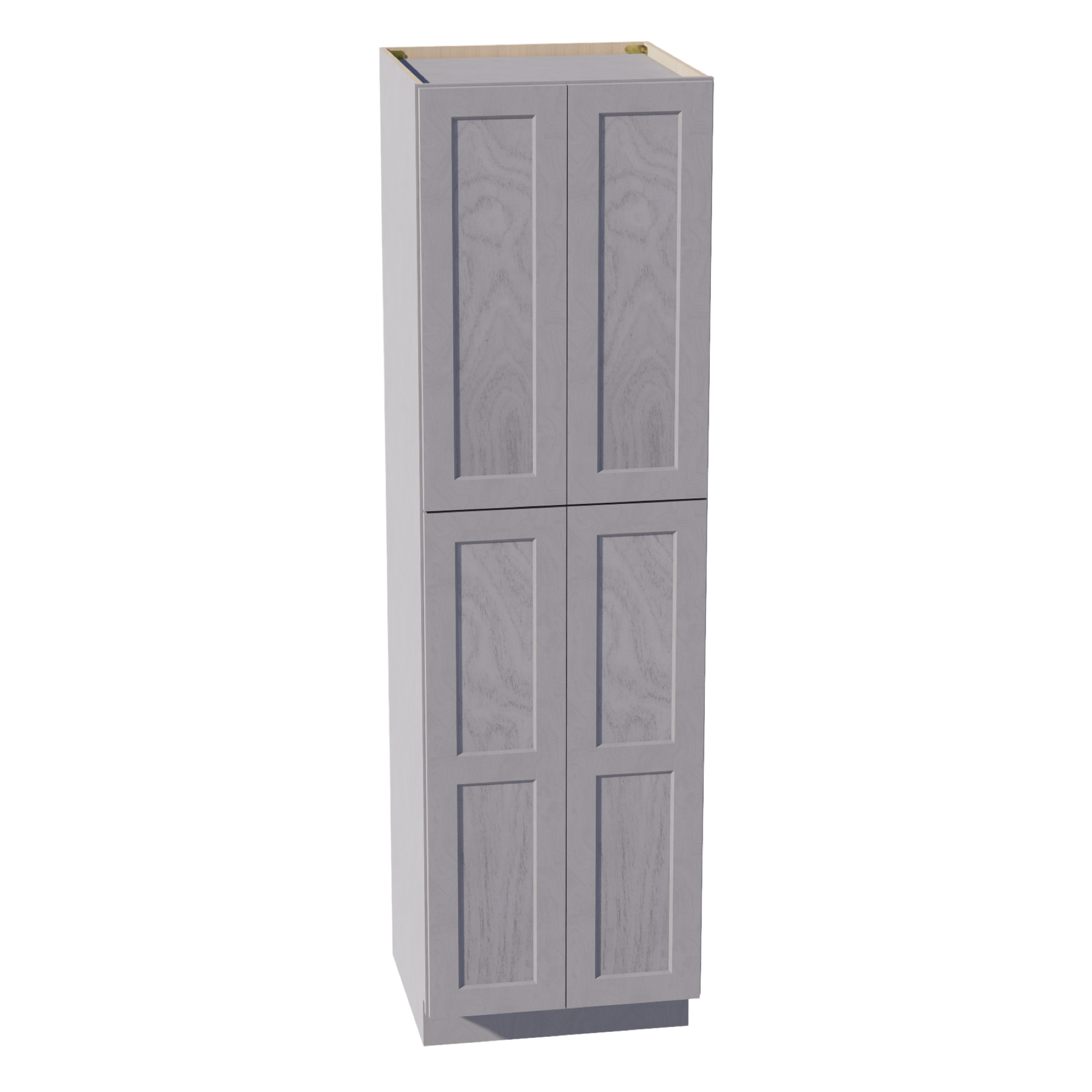 HLG-TP2484: Light Gray Shaker 24"W x 84"H x 24"D 5 Door & 5 Shelves Tall Shelf Pantry Cabinets