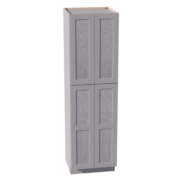 HLG-TP2484: Light Gray Shaker 24"W x 84"H x 24"D 5 Door & 5 Shelves Tall Shelf Pantry Cabinets