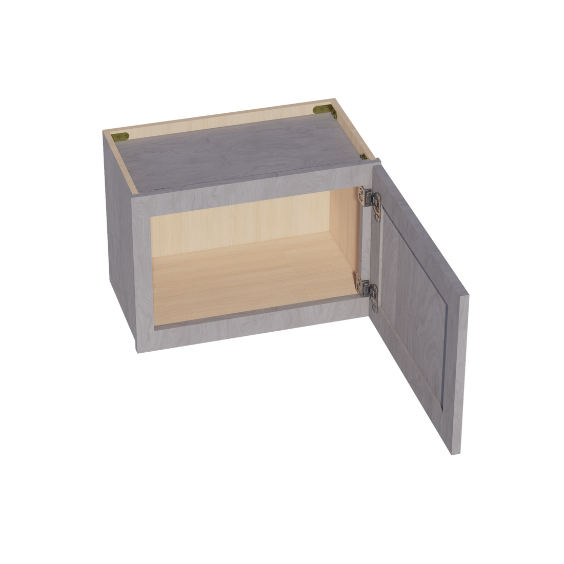 HLG-W2115: Light Gray Shaker 21"W x 15"H 1 Door Standard Wall Bridge Cabinet