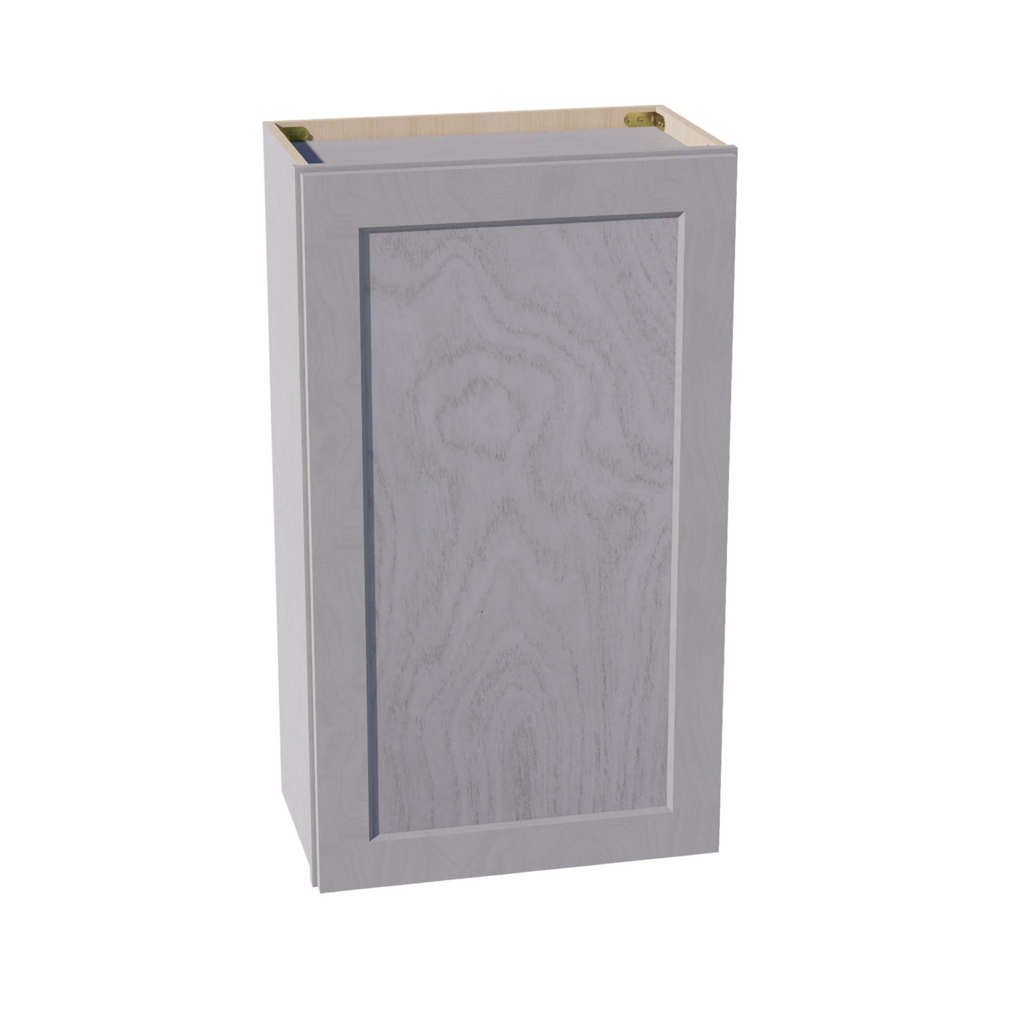 HLG-W2136: Light Gray Shaker 21"W x 36"H 1 Door & 2 Shelves Standard Wall Cabinet