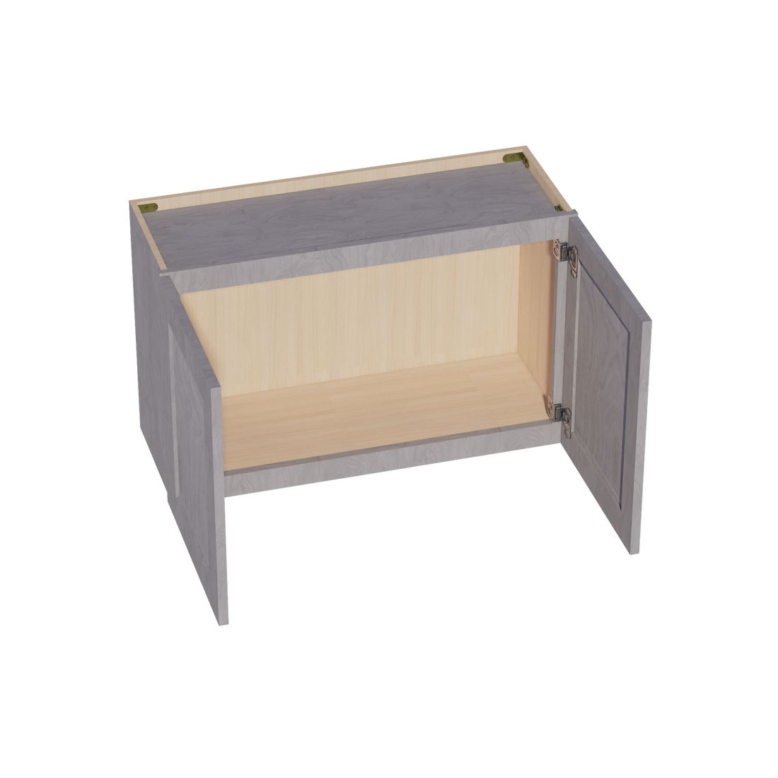 HLG-W3321: Light Gray Shaker 33"W x 21"H 2 Doors Standard Wall Bridge Cabinet