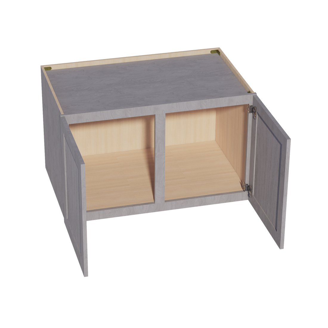 HLG-W392424: Light Gray Shaker 39"W x 24"H x 24"D 2 Doors & 1 Shelf Standard Bridge Wall Cabinet