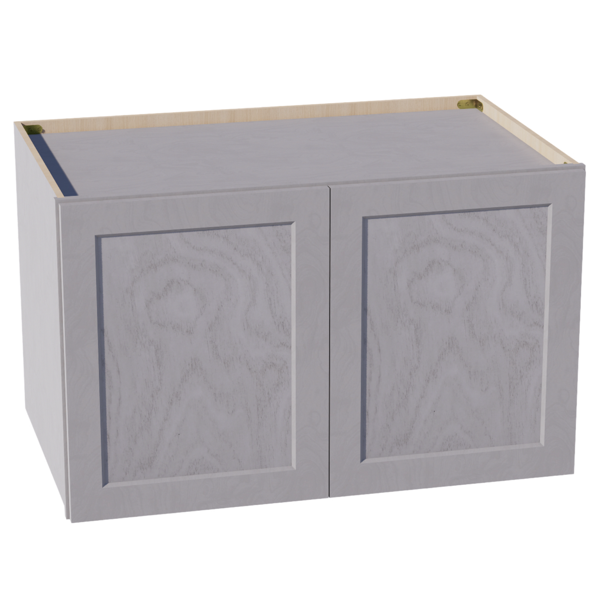 HLG-W392424: Light Gray Shaker 39"W x 24"H x 24"D 2 Doors & 1 Shelf Standard Bridge Wall Cabinet