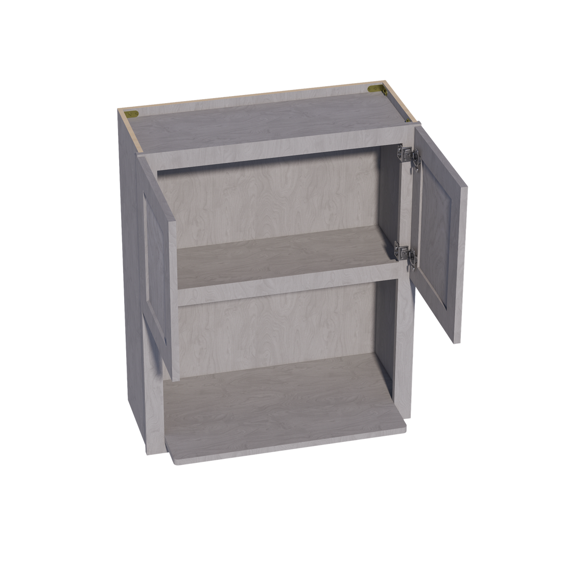 HLG-WM3036: Light Gray Shaker 30"W x 36"H 2 Doors Wall Built-in Microwave Cabinets