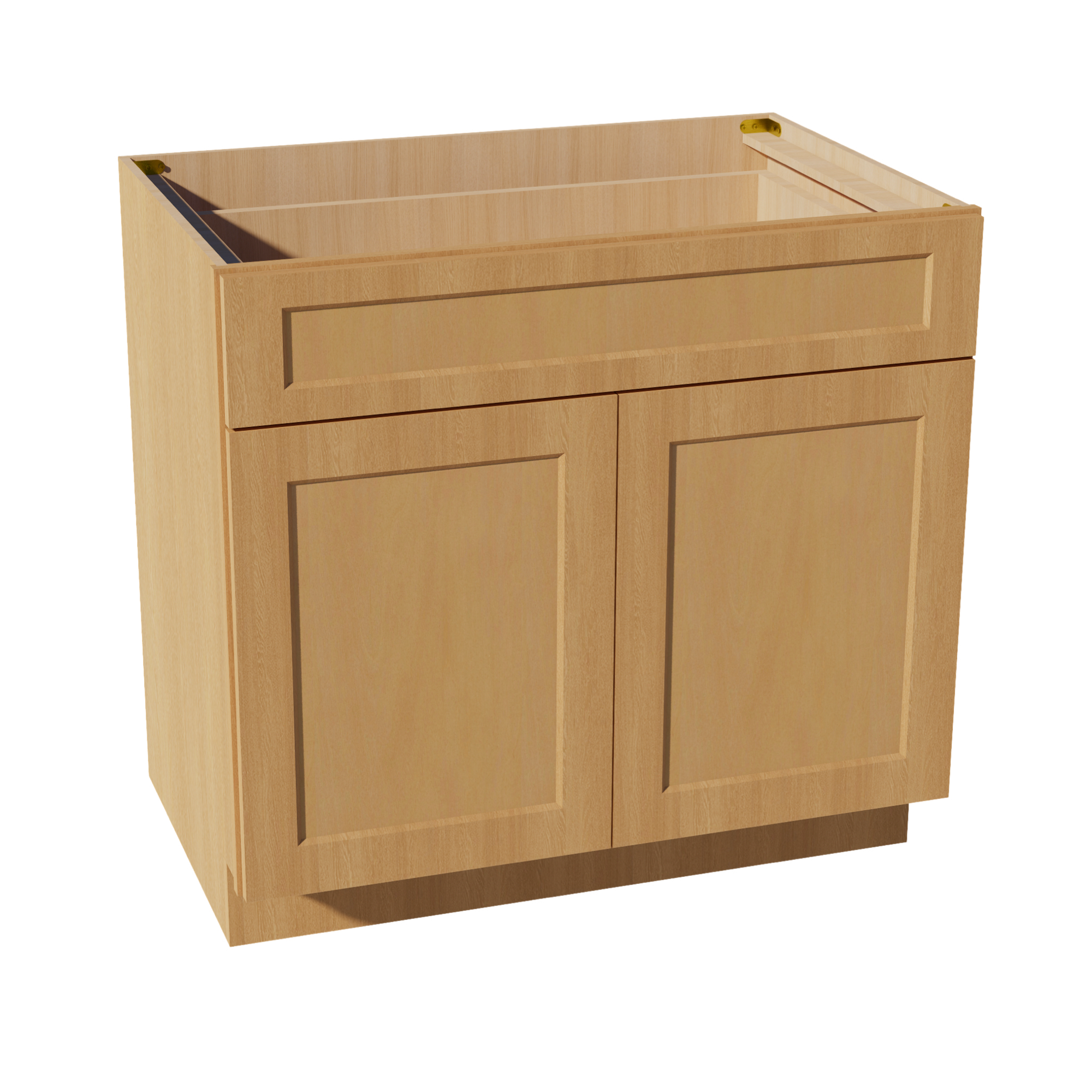 HT-B36: Timber Wood Shaker 36" 1 Drawer 2 Doors Standard Base Cabinet