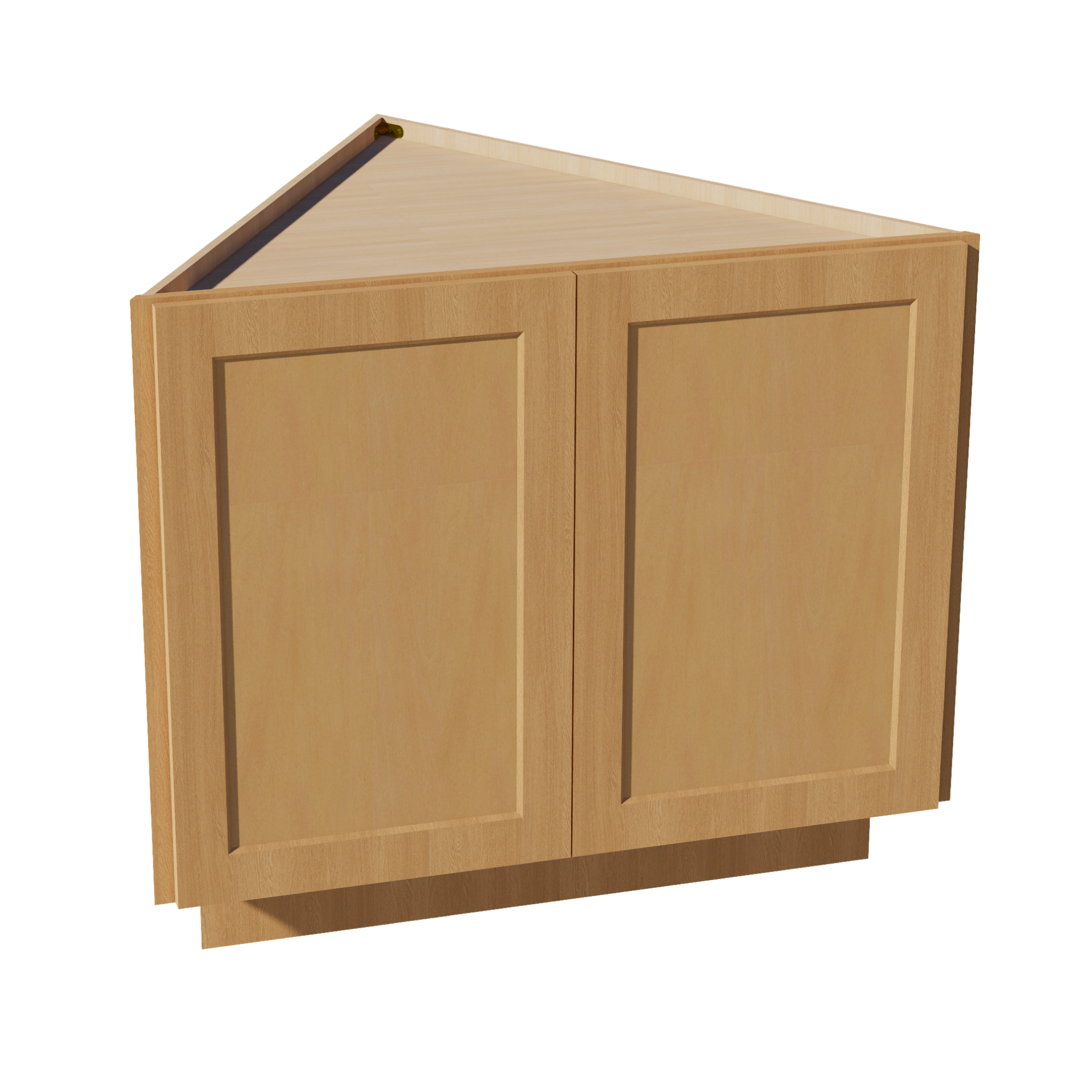HT-BEC24: Timber Wood Shaker 24" 2 Full Height Door Angled End Base Cabinets