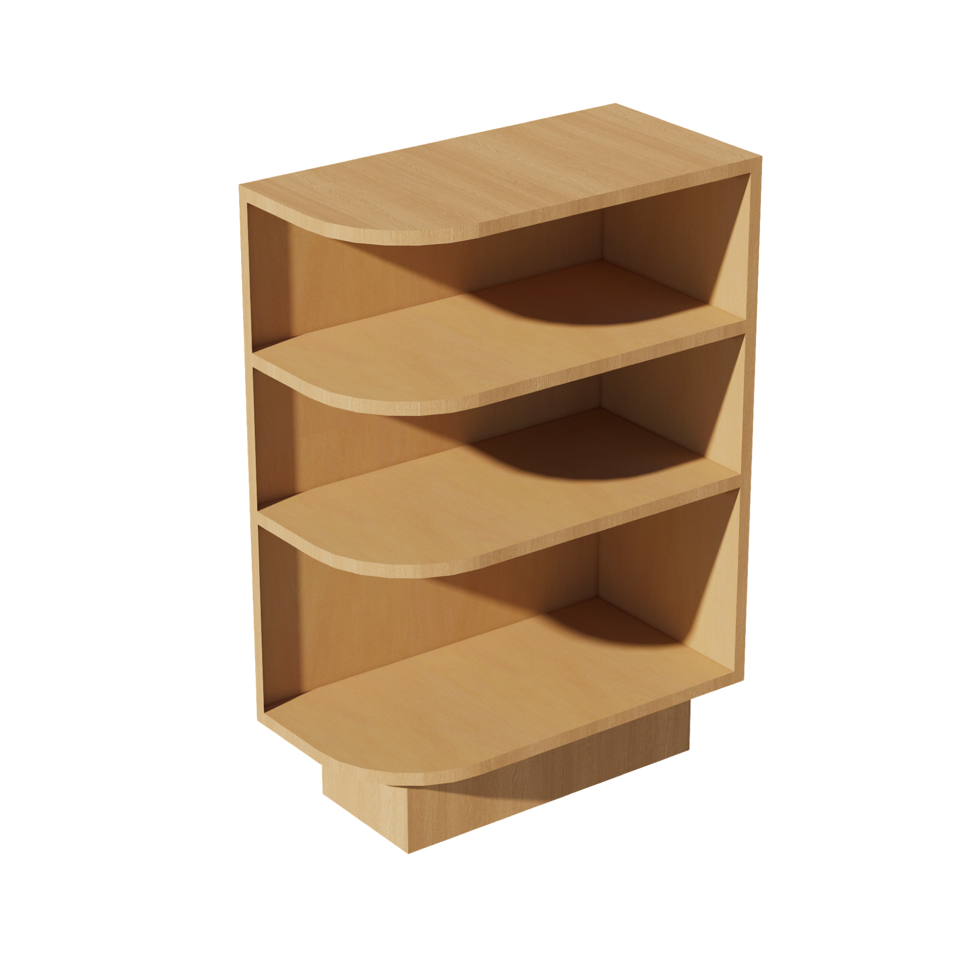 HT-BES12R: Timber Wood Shaker 12" 4 Shelves End Shelf Corner Base Cabinets (Right Open)