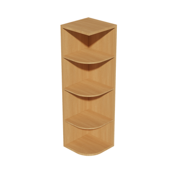 HT-OE1242: Timber Wood Shaker 12"W x 42"H 4 Shelves Wall End Shelf Cabinet