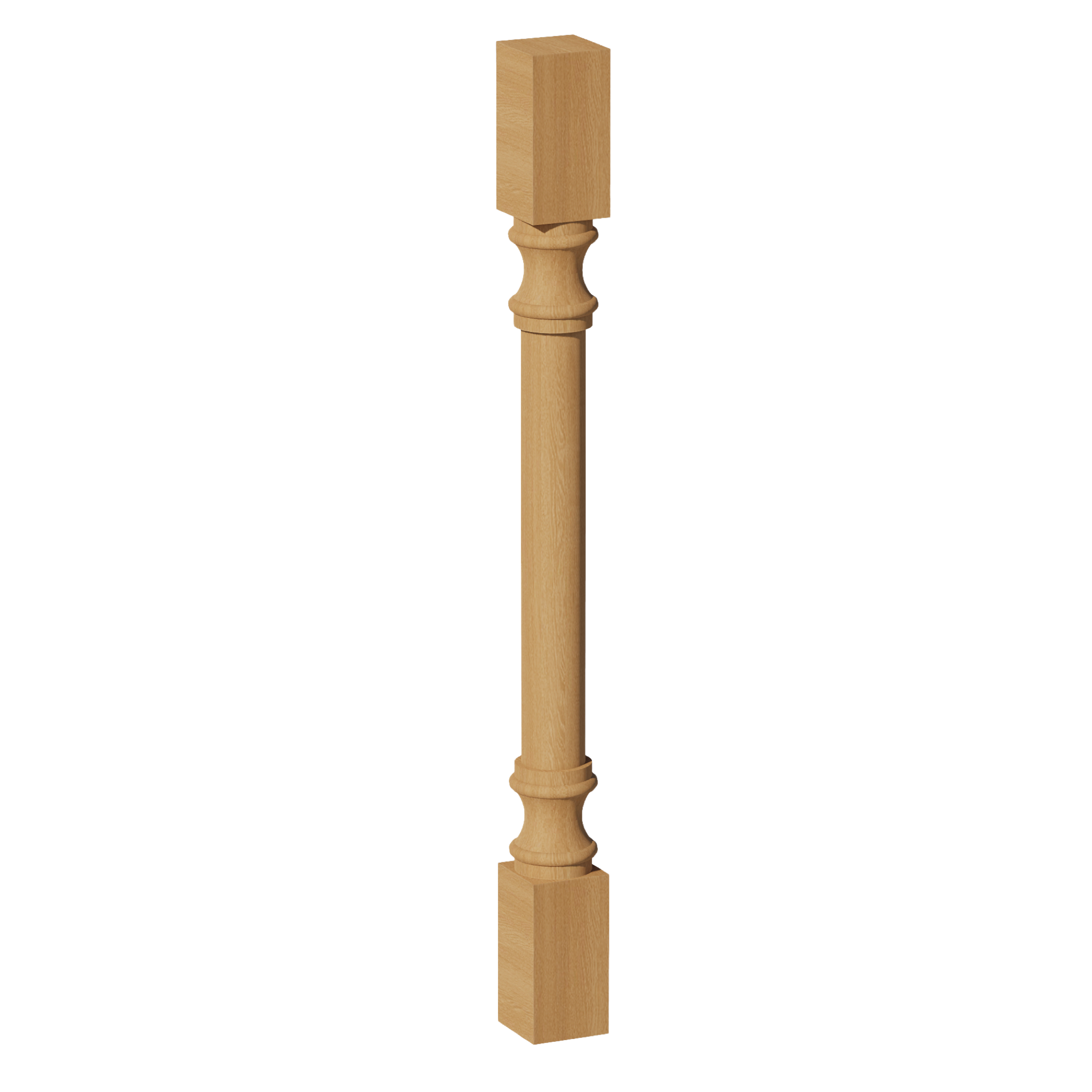 HT-RP336: Timber Wood Shaker 03"W x 36"H x 03"D Round Roman Pillar