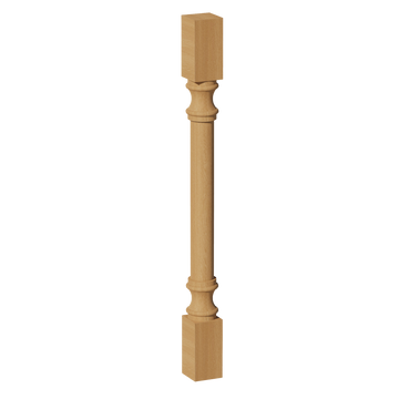 HT-RP336: Timber Wood Shaker 03"W x 36"H x 03"D Round Roman Pillar