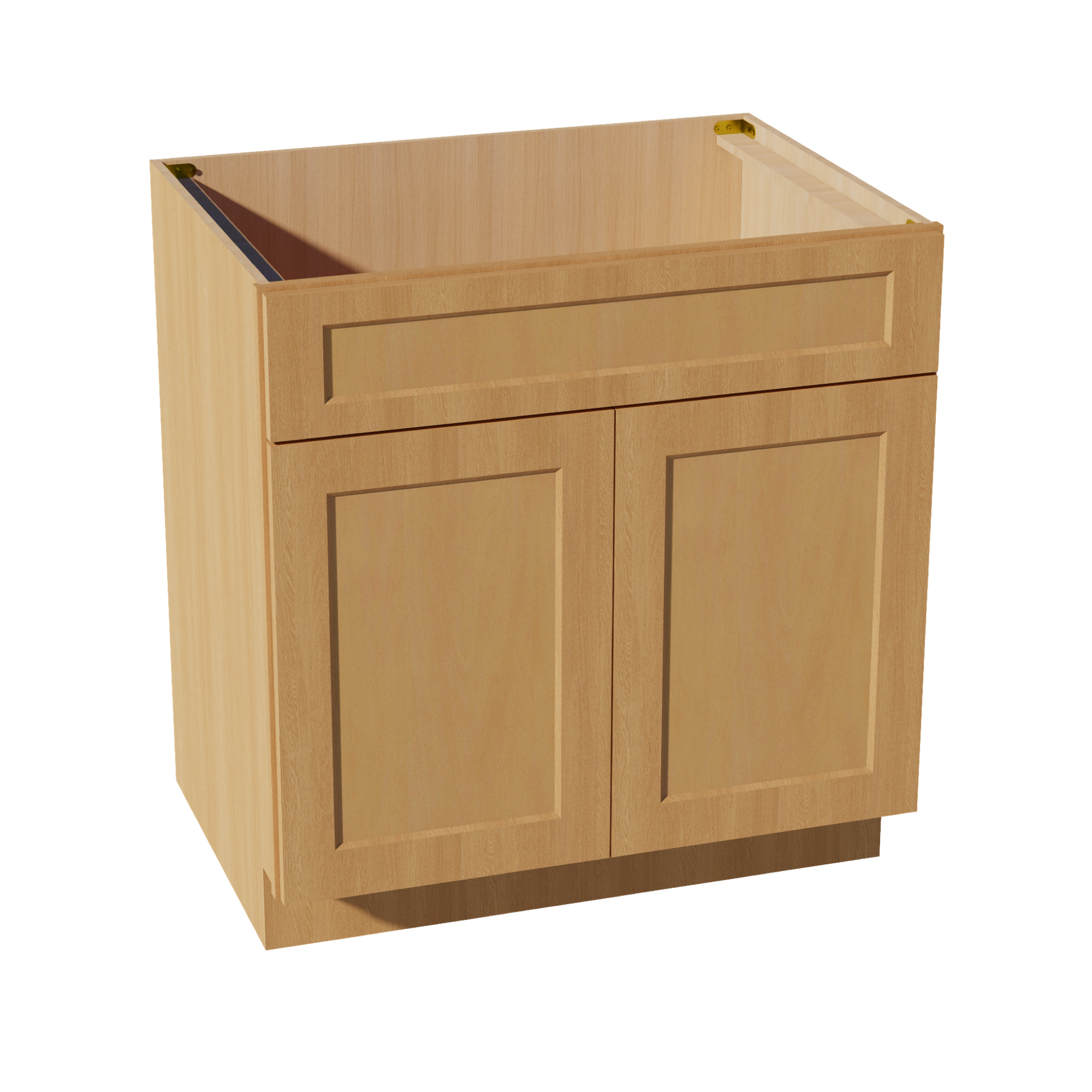 HT-SB33: Timber Wood Shaker 33" 2 Doors 1 False Drawer Sink Base Cabinet