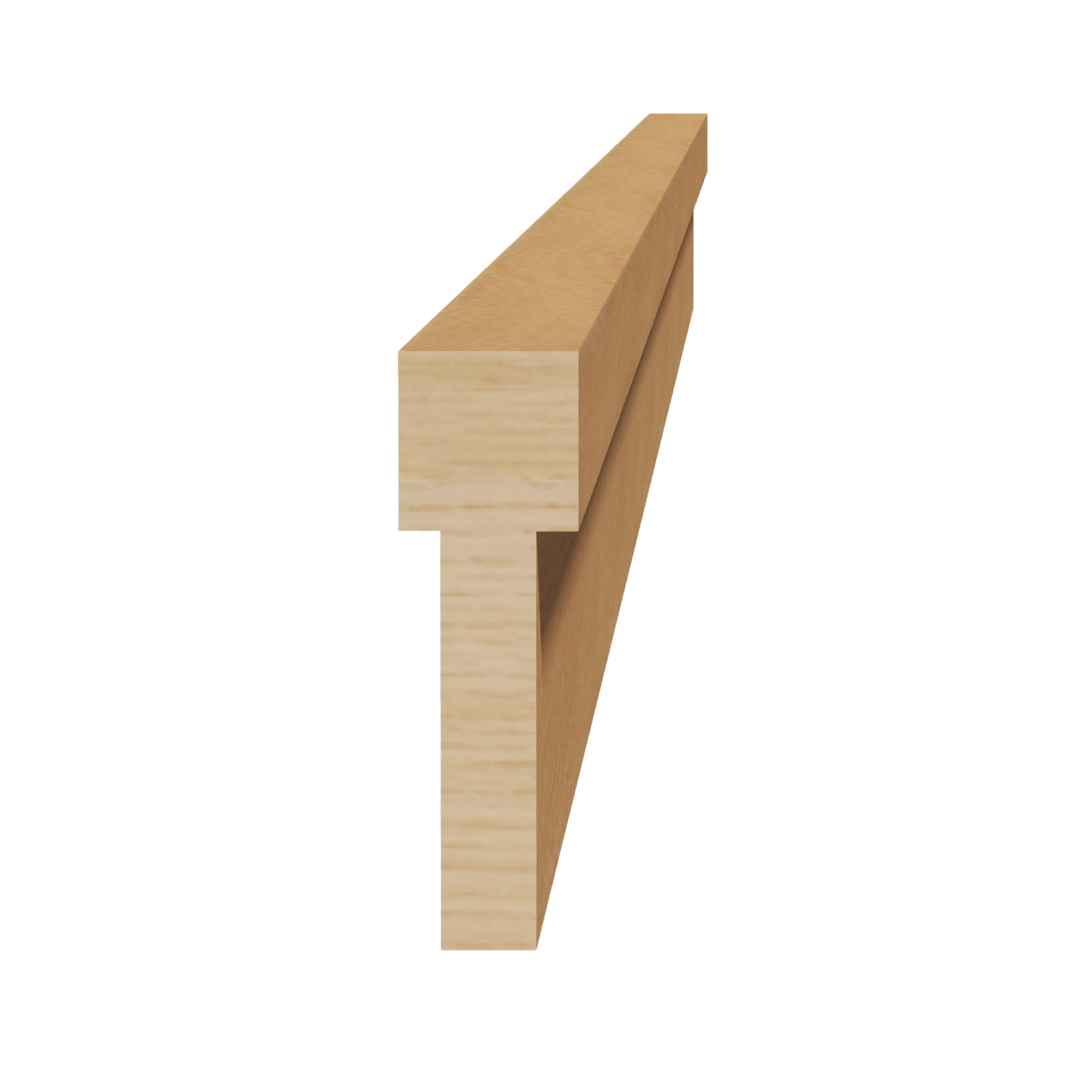 HT-STKM8: Timber Wood Shaker 96"W x 2-1/2"H x 3/4"D Stacking Molding