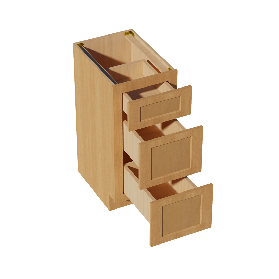 HT-VDB1521: Timber Wood Shaker 15"W x 34-1/2"H x 21"D  3 Drawers Vanity Base Cabinets