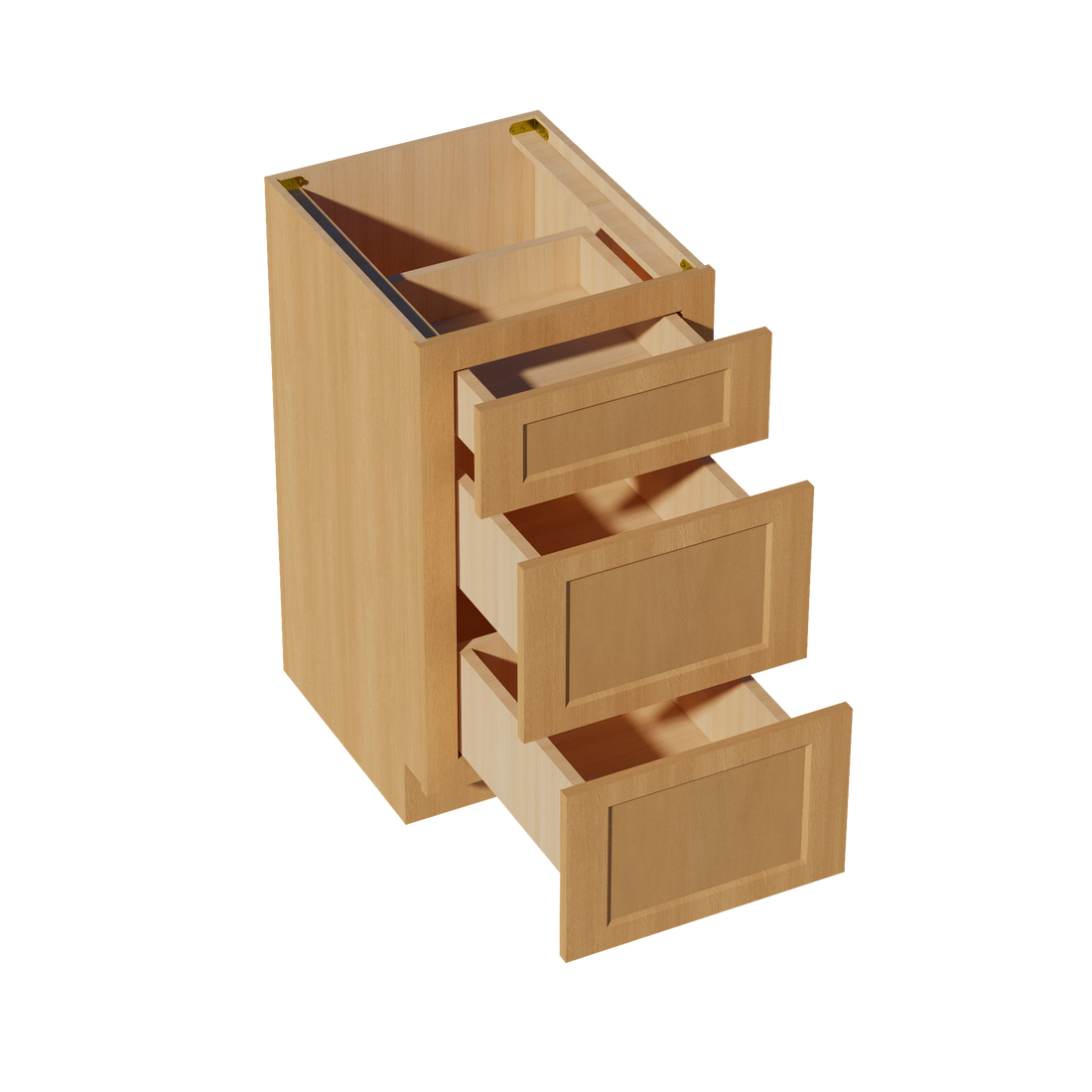 HT-VDB1821: Timber Wood Shaker 18"W x 34-1/2"H x 21"D  3 Drawers Vanity Base Cabinets