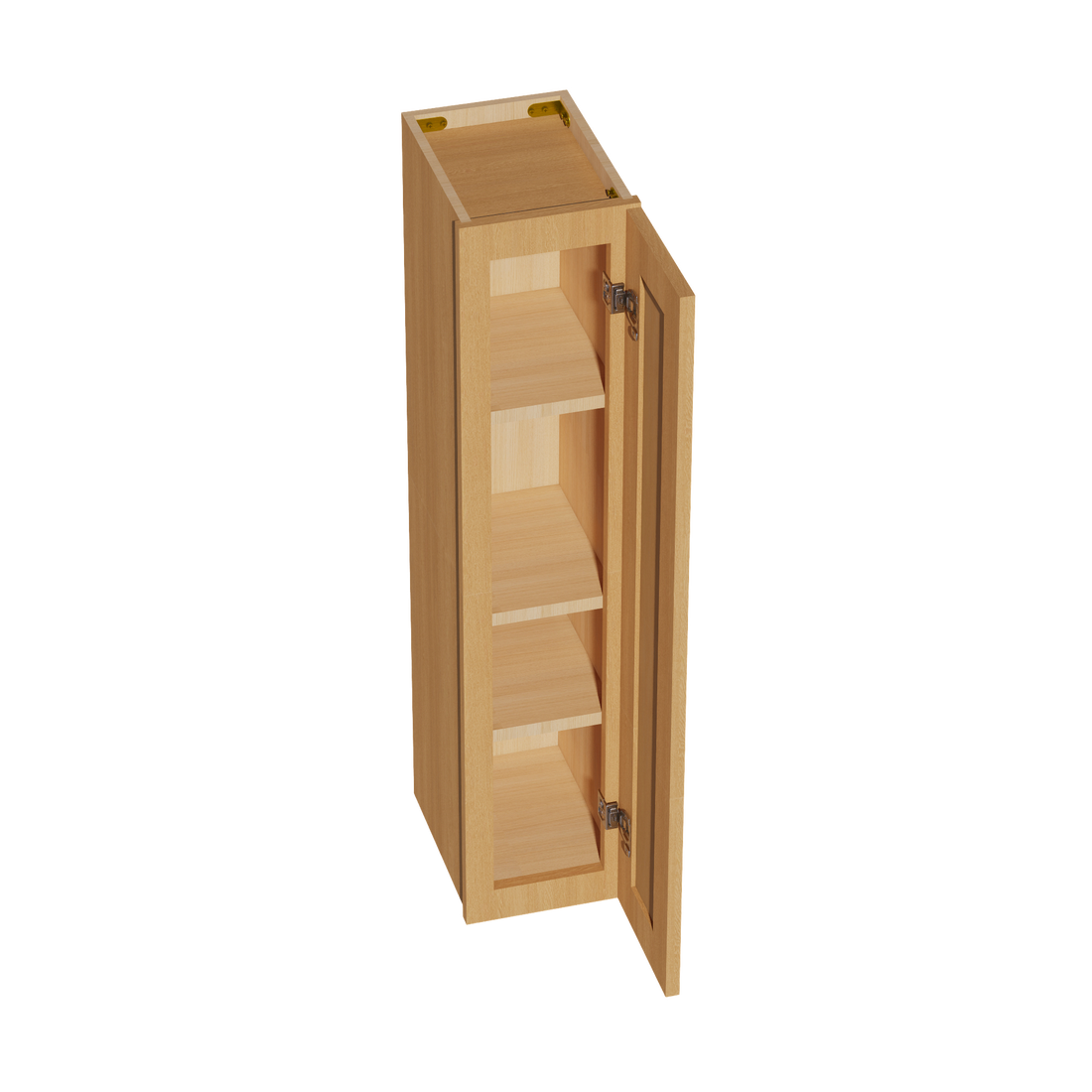 HT-W0942: Timber Wood Shaker 09"W x 42"H 1 Door & 3 Shelves Standard Wall Cabinet