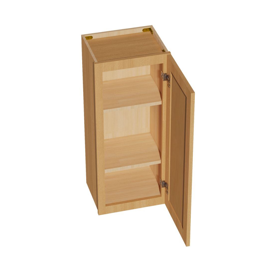 HT-W1536: Timber Wood Shaker 15"W x 36"H 1 Door & 2 Shelves Standard Wall Cabinet