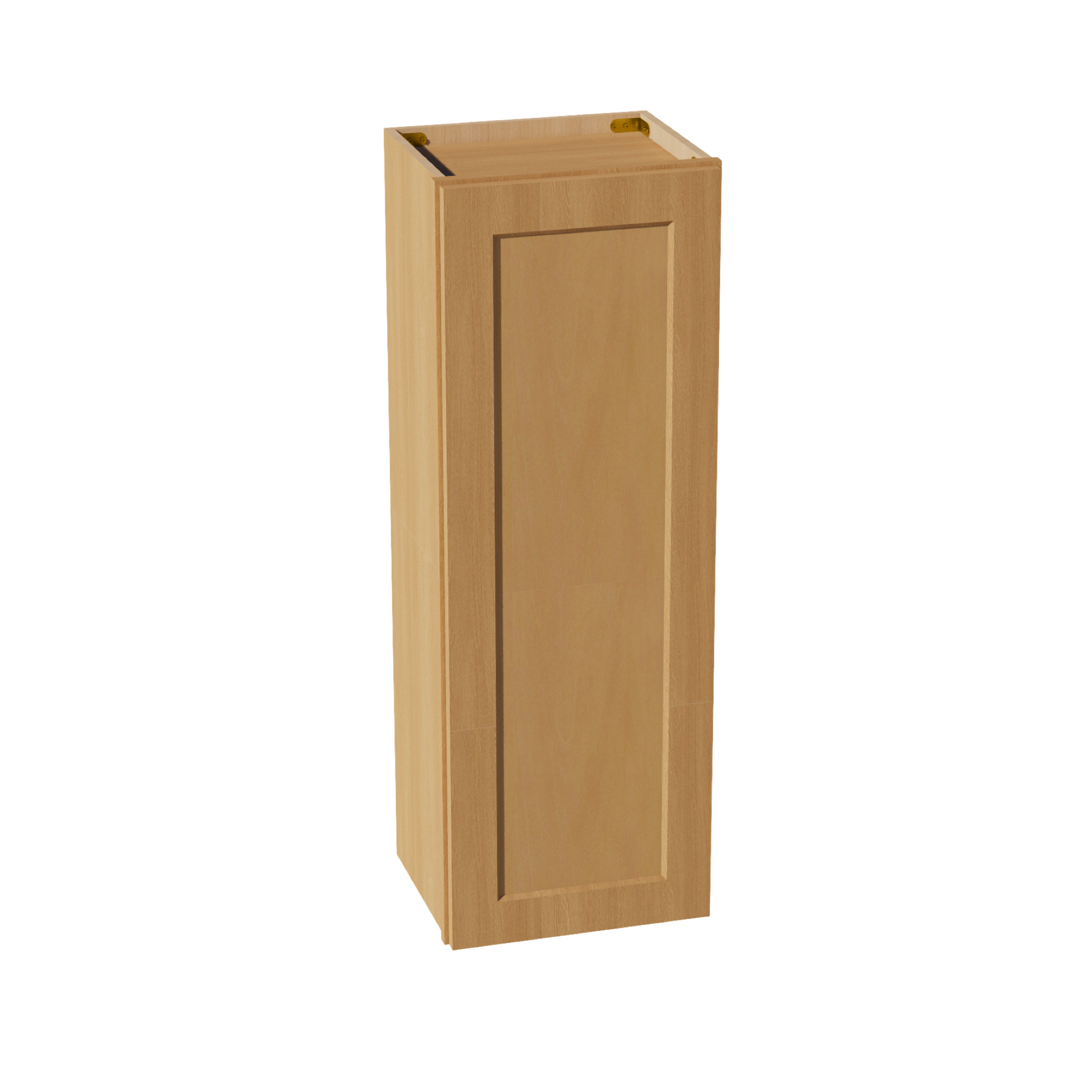 HT-W1542: Timber Wood Shaker 15"W x 42"H 1 Door & 3 Shelves Standard Wall Cabinet