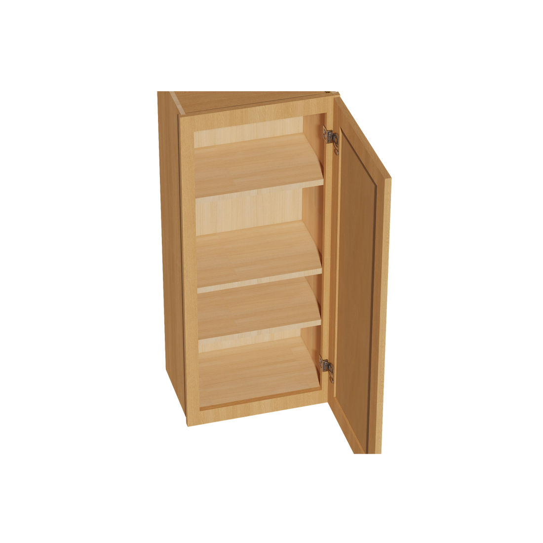 HT-W1842: Timber Wood Shaker 18"W x 42"H 1 Door & 3 Shelves Standard Wall Cabinet