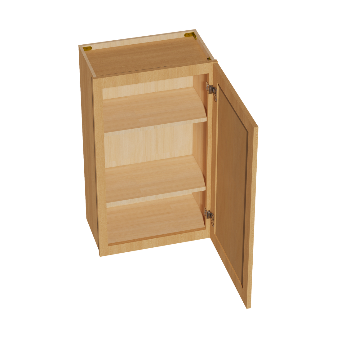 HT-W2136: Timber Wood Shaker 21"W x 36"H 1 Door & 2 Shelves Standard Wall Cabinet