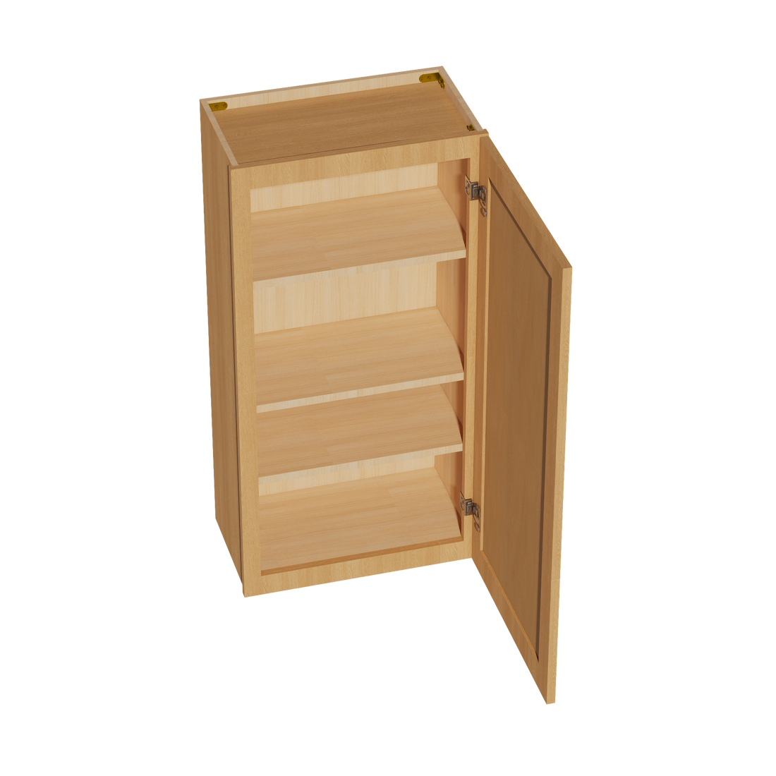 HT-W2142: Timber Wood Shaker 21"W x 42"H 1 Door & 3 Shelves Standard Wall Cabinet