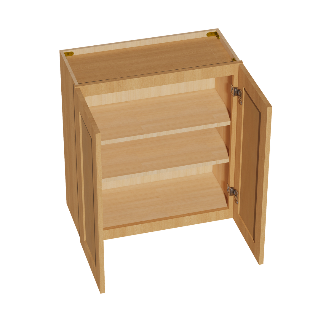 HT-W2730: Timber Wood Shaker 27"W x 30"H 2 Doors & 2 Shelves Standard Wall Cabinet
