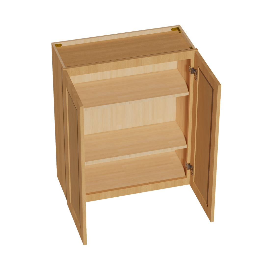 HT-W3036: Timber Wood Shaker 30"W x 36"H 2 Doors & 2 Shelves Standard Wall Cabinet