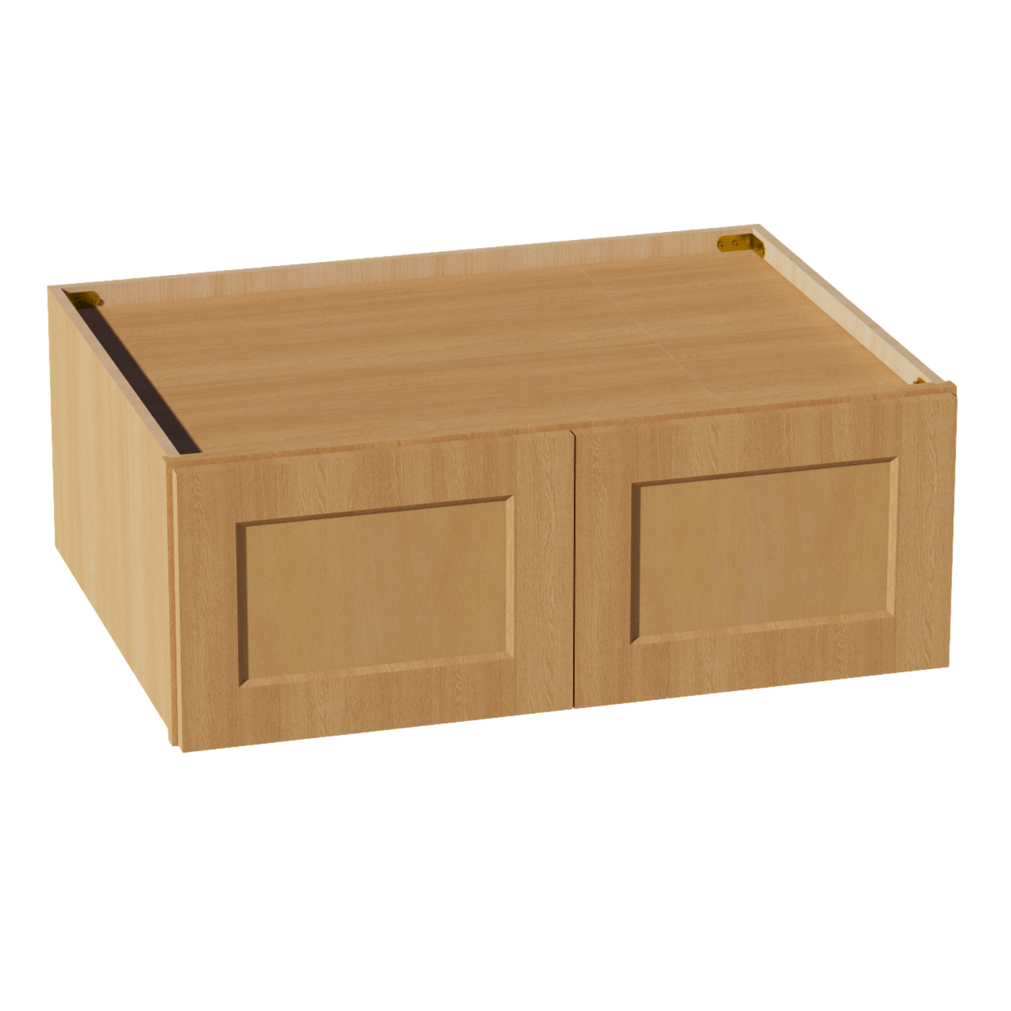 HT-W331224: Timber Wood Shaker 33"W x 12"H x 24"D 2 Doors Standard Bridge Wall Cabinet