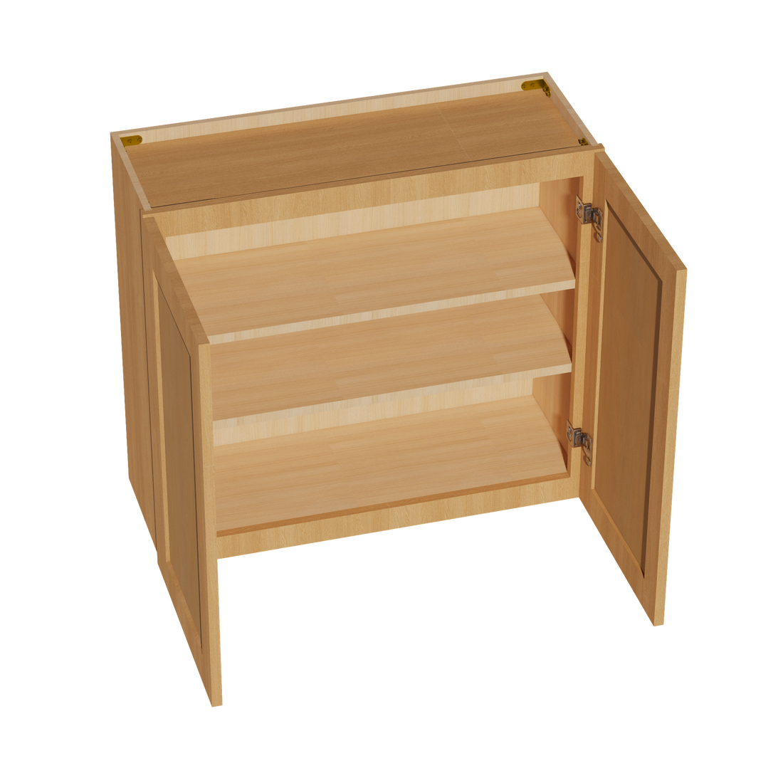 HT-W3330: Timber Wood Shaker 33"W x 30"H 2 Doors & 2 Shelves Standard Wall Cabinet