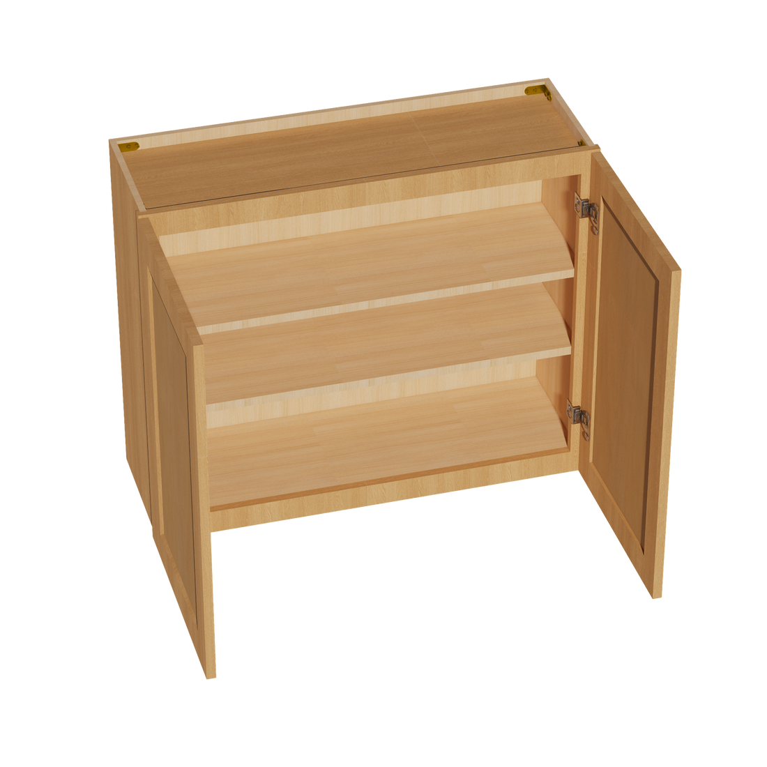 HT-W3630: Timber Wood Shaker 36"W x 30"H 2 Doors & 2 Shelves Standard Wall Cabinet