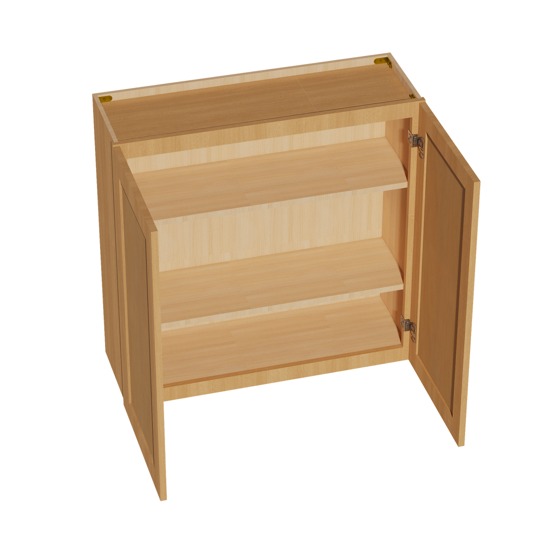 HT-W3636: Timber Wood Shaker 36"W x 36"H 2 Doors & 2 Shelves Standard Wall Cabinet