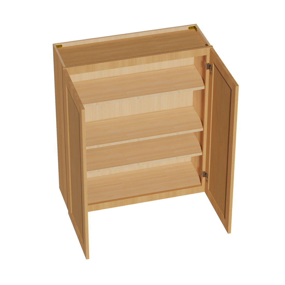 HT-W3642: Timber Wood Shaker 36"W x 42"H 2 Doors & 3 Shelves Standard Wall Cabinet