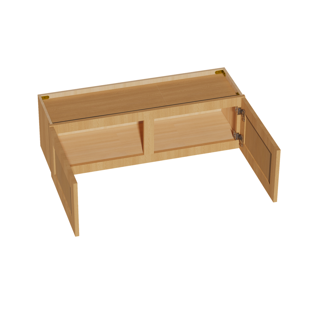 HT-W3912: Timber Wood Shaker 39"W x 12"H 2 Doors Standard Wall Bridge Cabinet