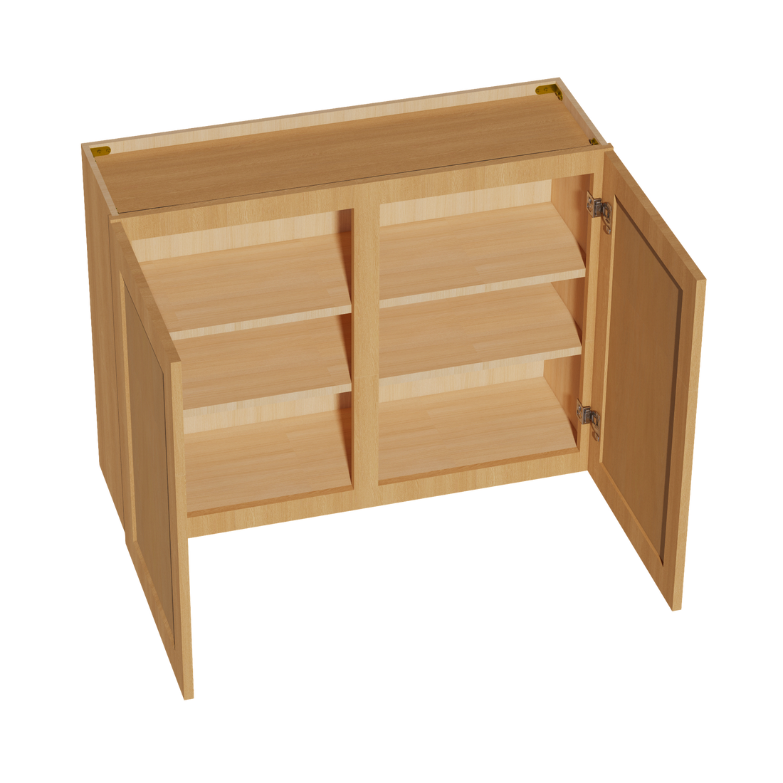HT-W3930: Timber Wood Shaker 39"W x 30"H 2 Doors & 2 Shelves Standard Wall Cabinet