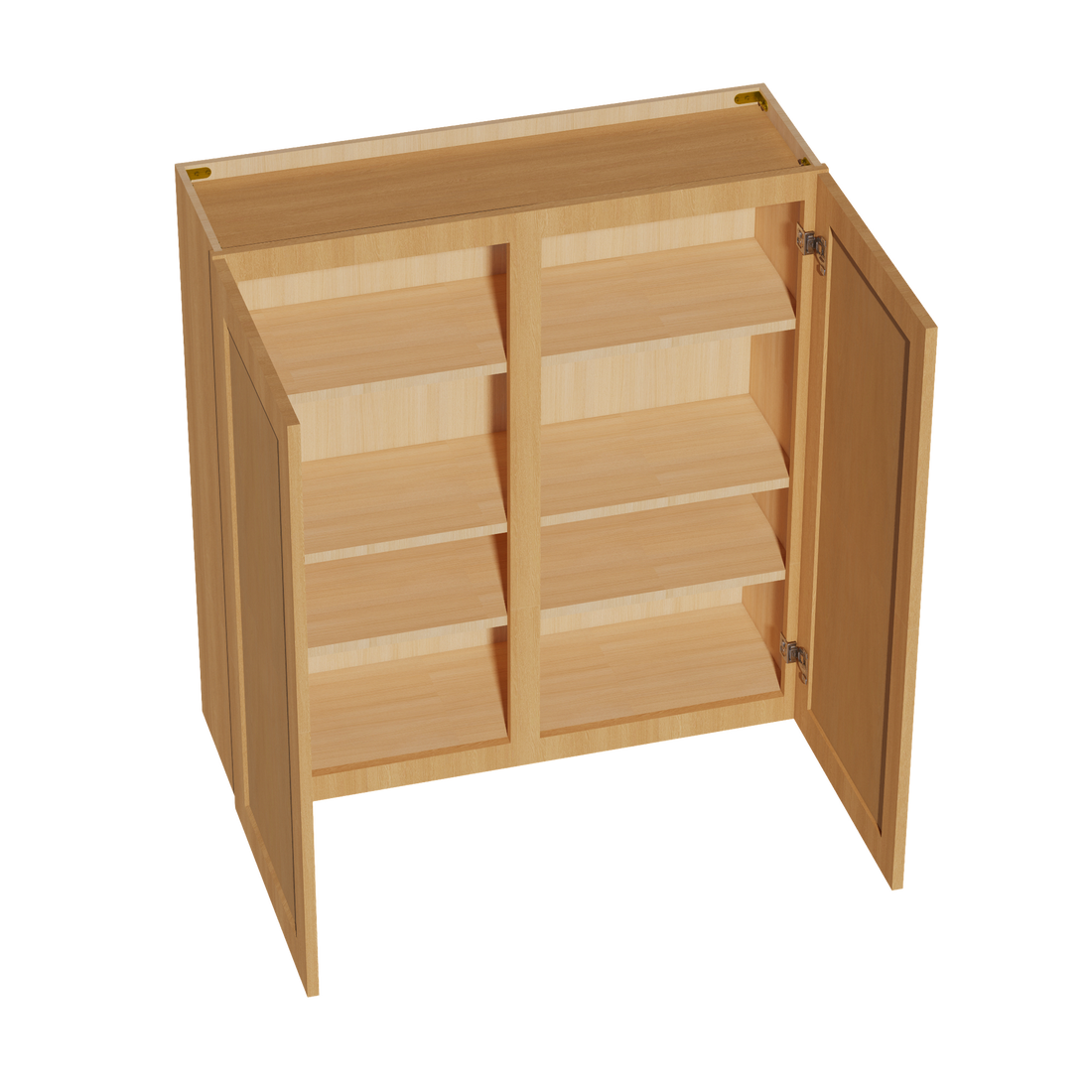 HT-W3942: Timber Wood Shaker 39"W x 42"H 2 Doors & 3 Shelves Standard Wall Cabinet