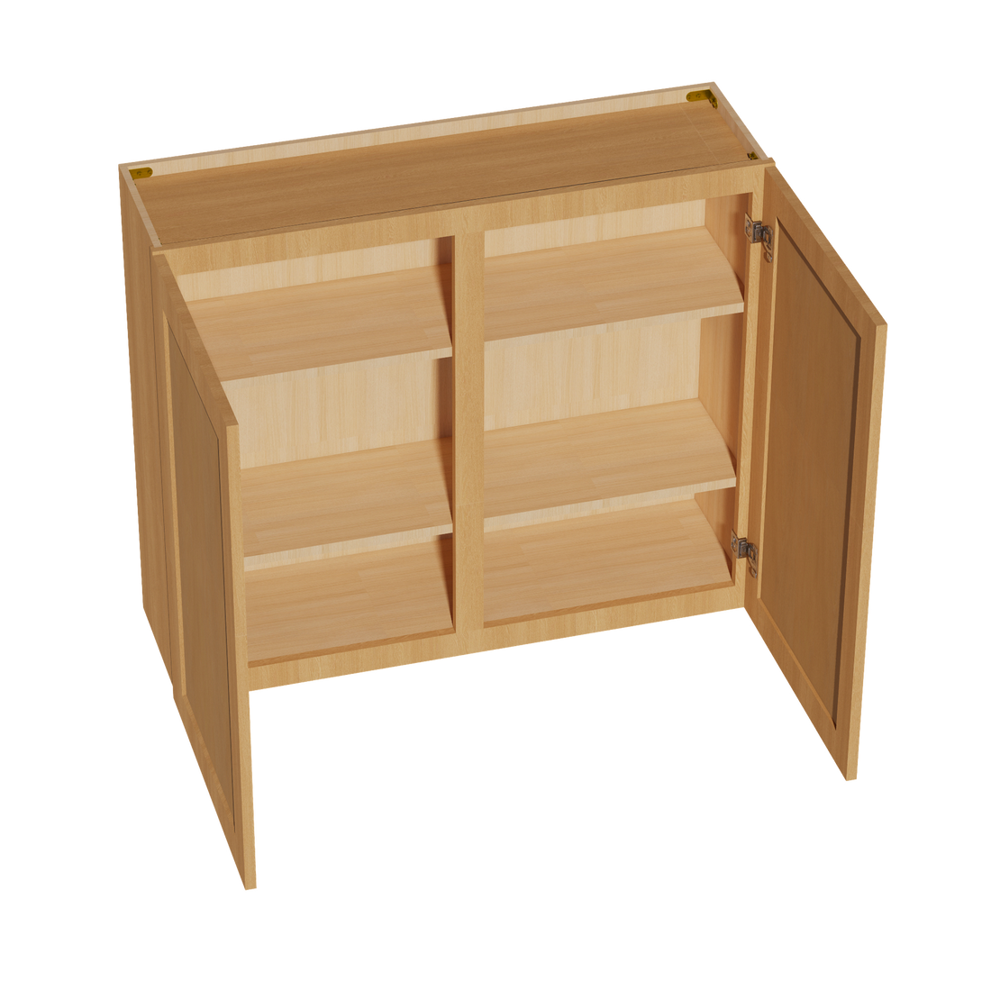 HT-W4236: Timber Wood Shaker 42"W x 36"H 2 Doors & 2 Shelves Standard Wall Cabinet