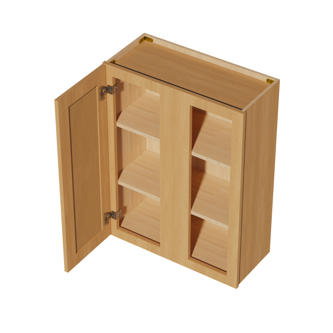 HT-WBC2736: Timber Wood Shaker 27"W x 36"H 1 Door & 2 Shelves Wall Blind Corner Cabinets