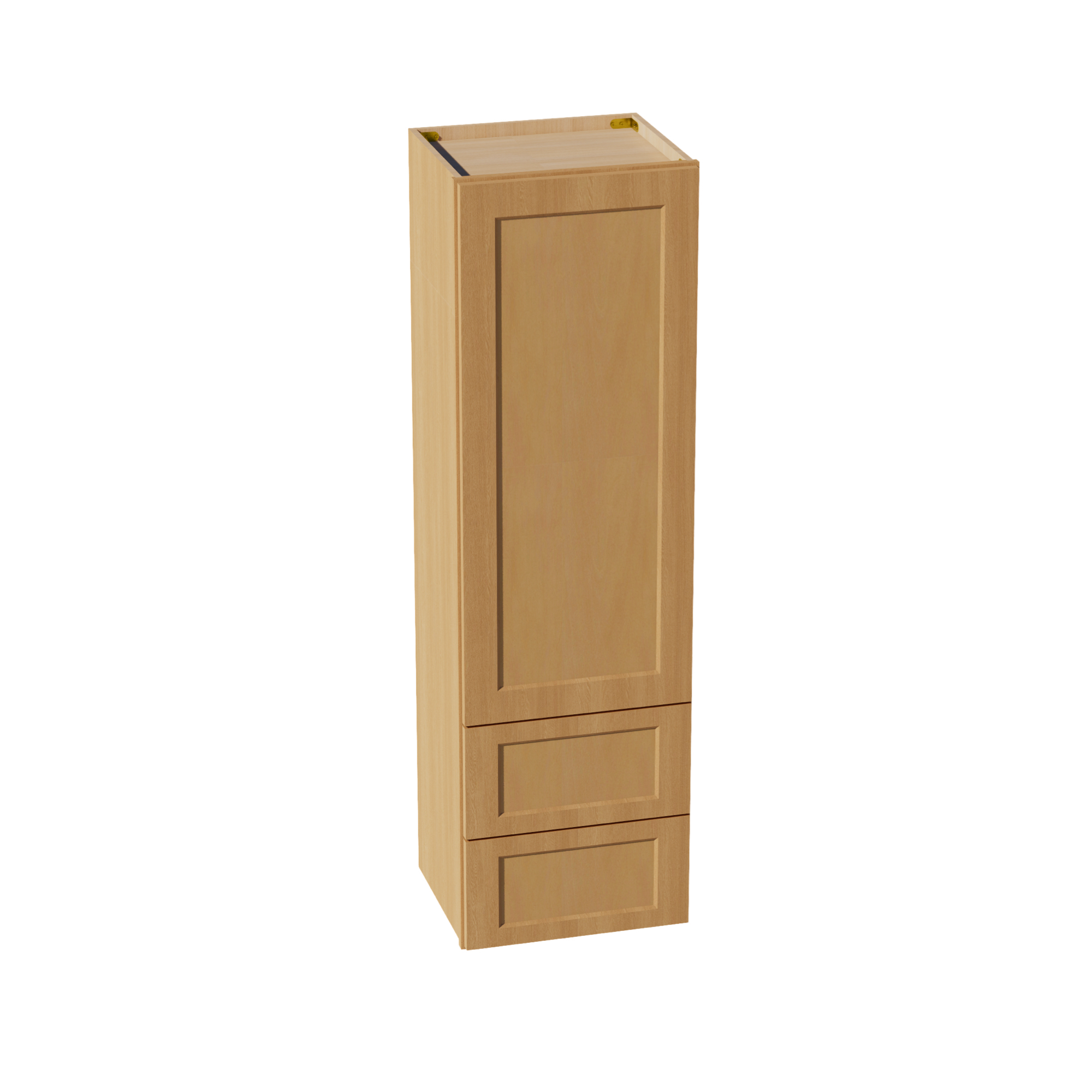 HT-WD1860: Timber Wood Shaker 18"W x 60"H 1 Door & 2 Drawers Special Wall Cabinet