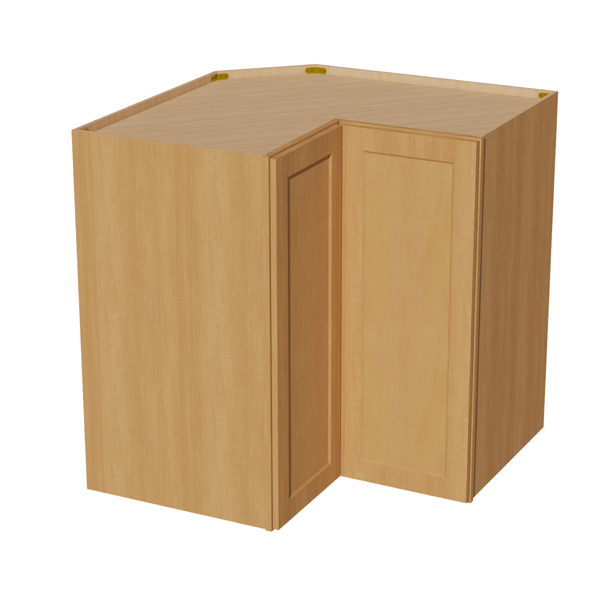HT-WPC2442: Timber Wood Shaker 24"W x 42"H 1 Door & 3 Shelves Pie Cut Wall Corner Cabinet