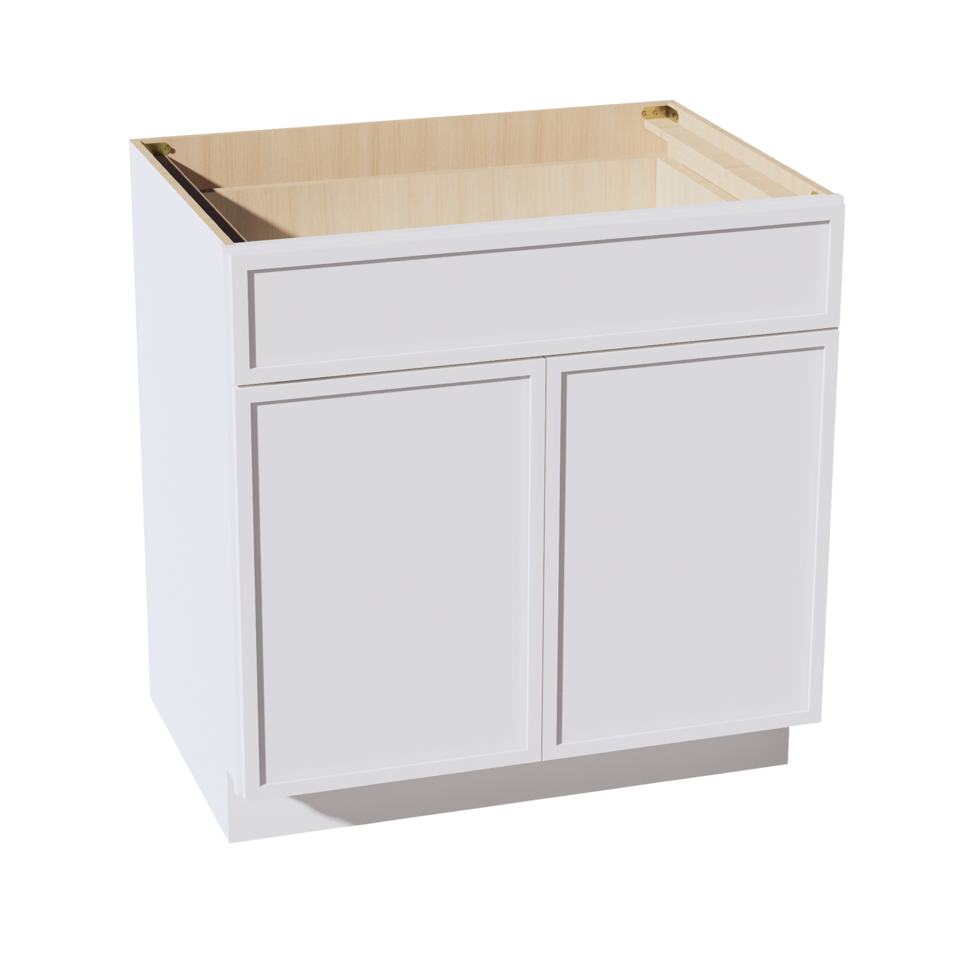 SF-B33: Frost White Slim Shaker 33" 1 Drawer 2 Doors Standard Base Cabinet