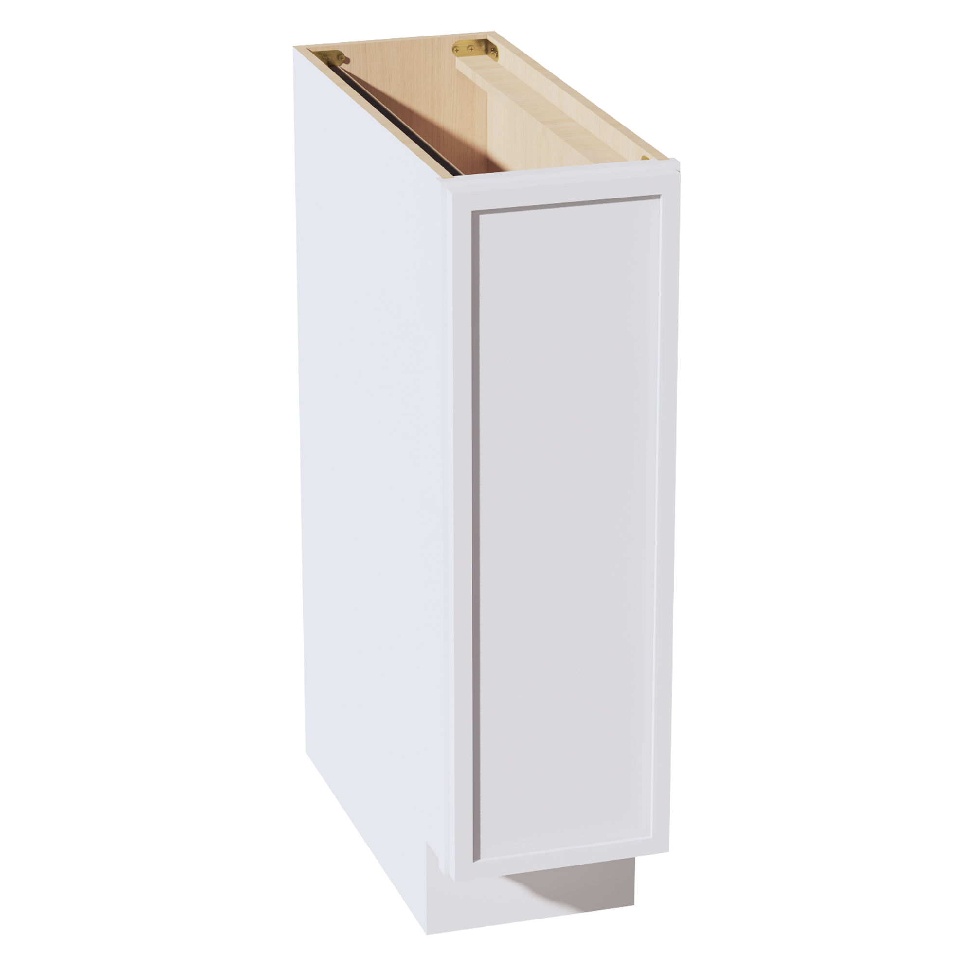 SF-BF0924: Frost White Slim Shaker 09" Full Height Door Standard Base Cabinet
