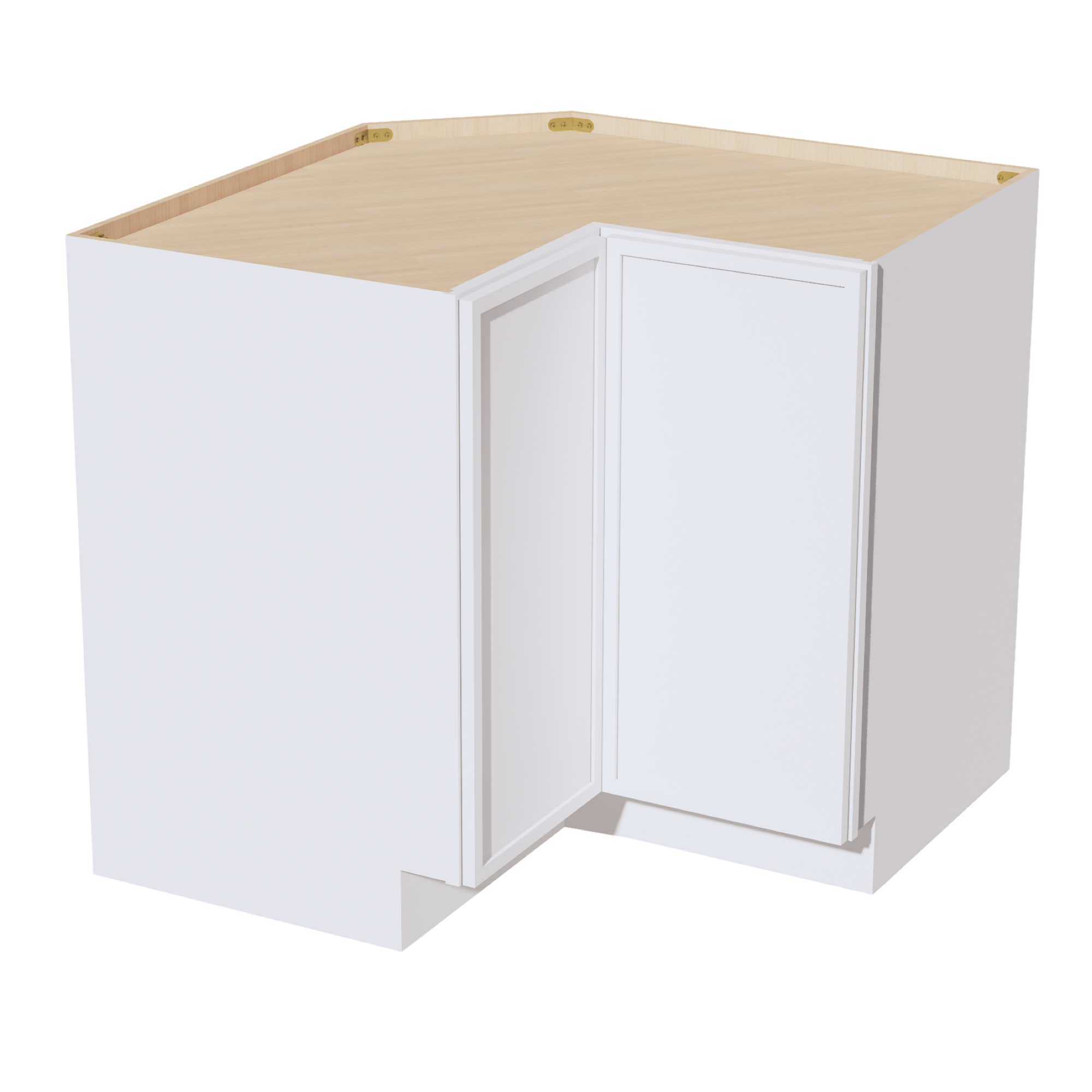 SF-LSB33: Frost White Slim Shaker 33" 2 Doors Lazy Susan Corner Base Cabinet