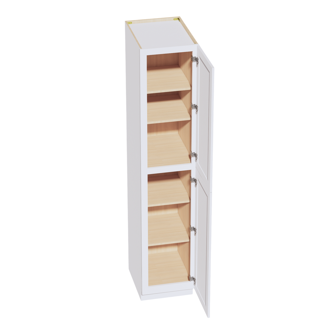 SF-TP1890: Frost White Slim Shaker 18"W x 90"H x 24"D 2 Doors & 5 Shelves Tall Shelf Pantry Cabinets