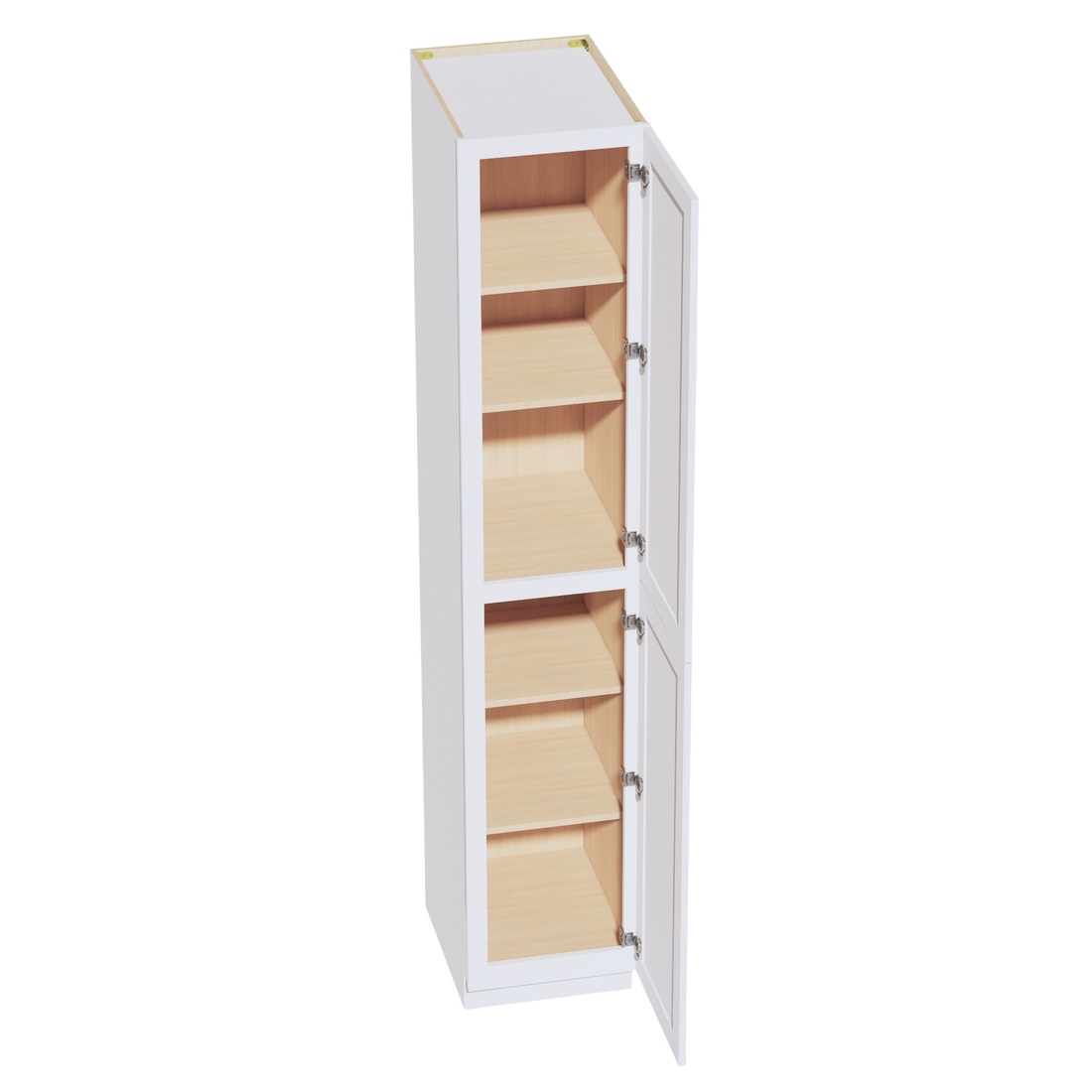 SF-TP1896: Frost White Slim Shaker 18"W x 96"H x 24"D 2 Doors & 6 Shelves Tall Shelf Pantry Cabinets