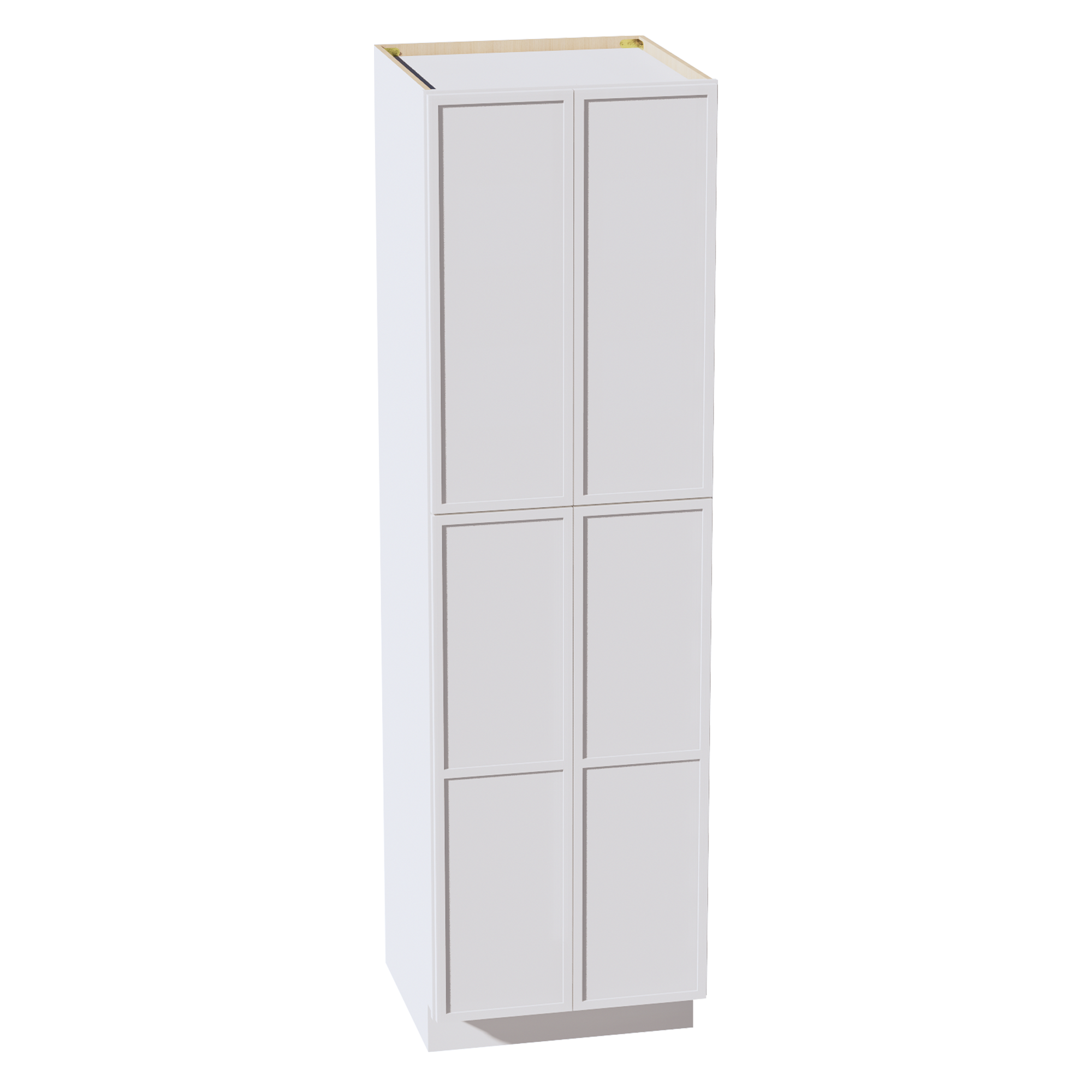 SF-TP2484: Frost White Slim Shaker 24"W x 84"H x 24"D 5 Door & 5 Shelves Tall Shelf Pantry Cabinets